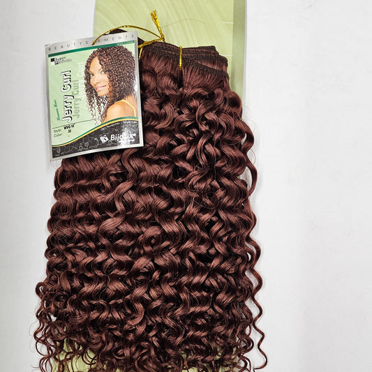 Curly human hair tangle-free Jerry curl weave; wefts; sew-in image 0