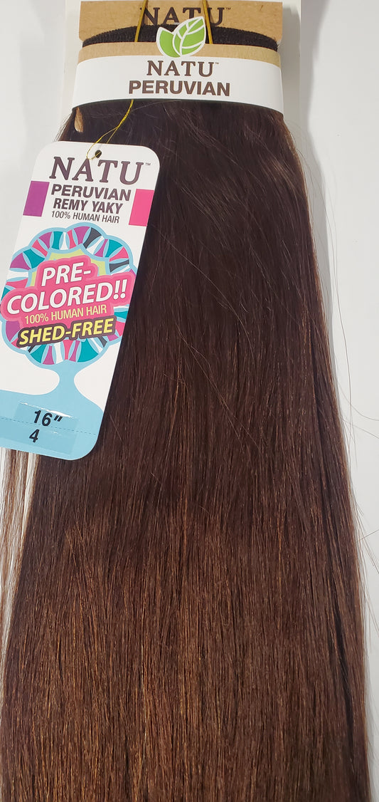Human hair peruvian remy yaky weave; straight sew-in weft. image 0