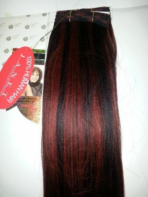 100% human hair new yaky weave tangle free; straight; weft; sew-in; 14 inch image 0