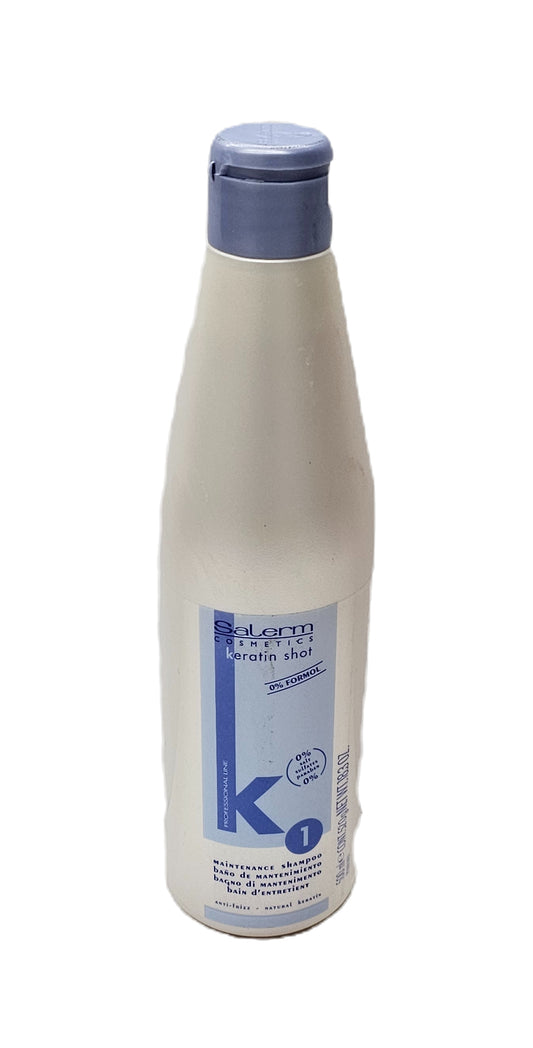 Salerm cosmetics keratin shot K1 maintenance shampoo; 18.3fl.oz image 1