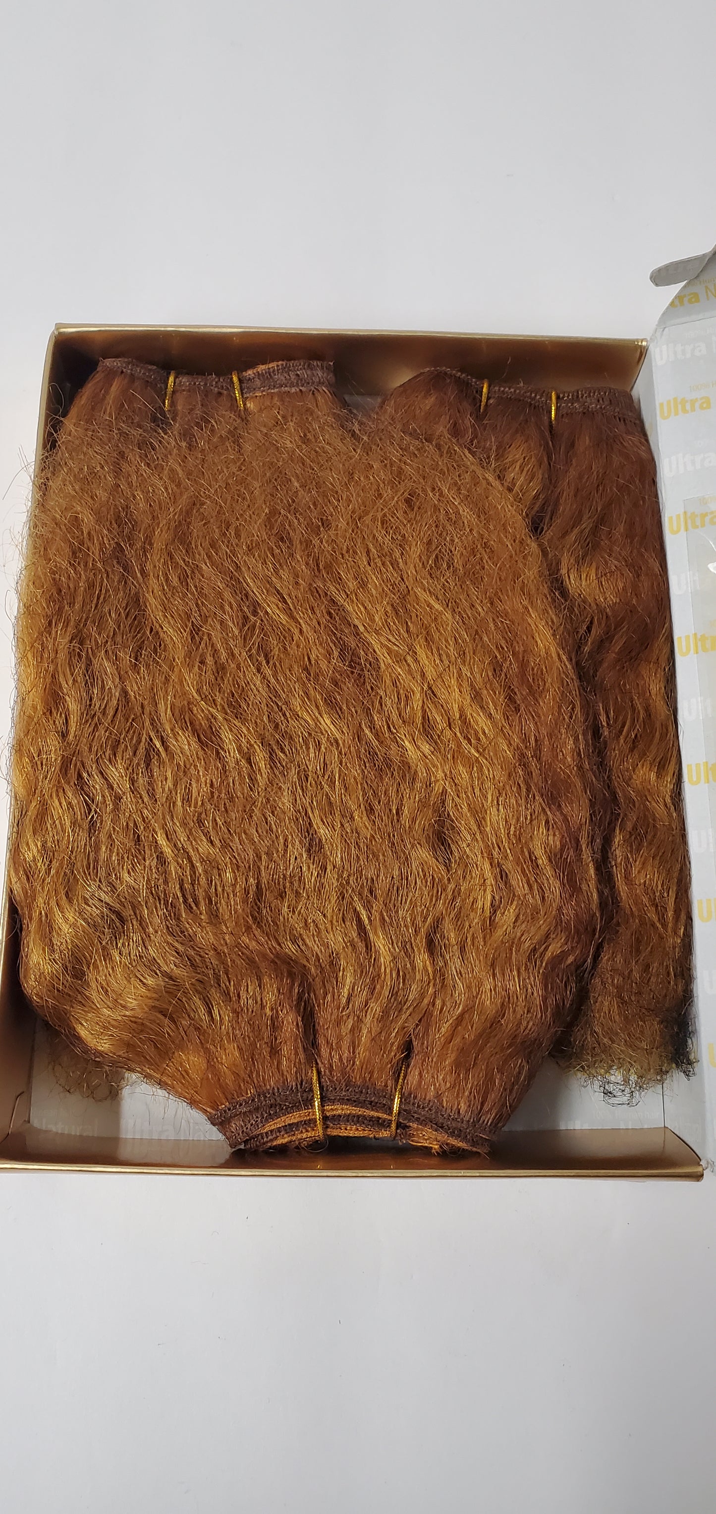 human hair tangle-free ultra natural weave wavy 3pcs 8 inch sew-in weft. image 7
