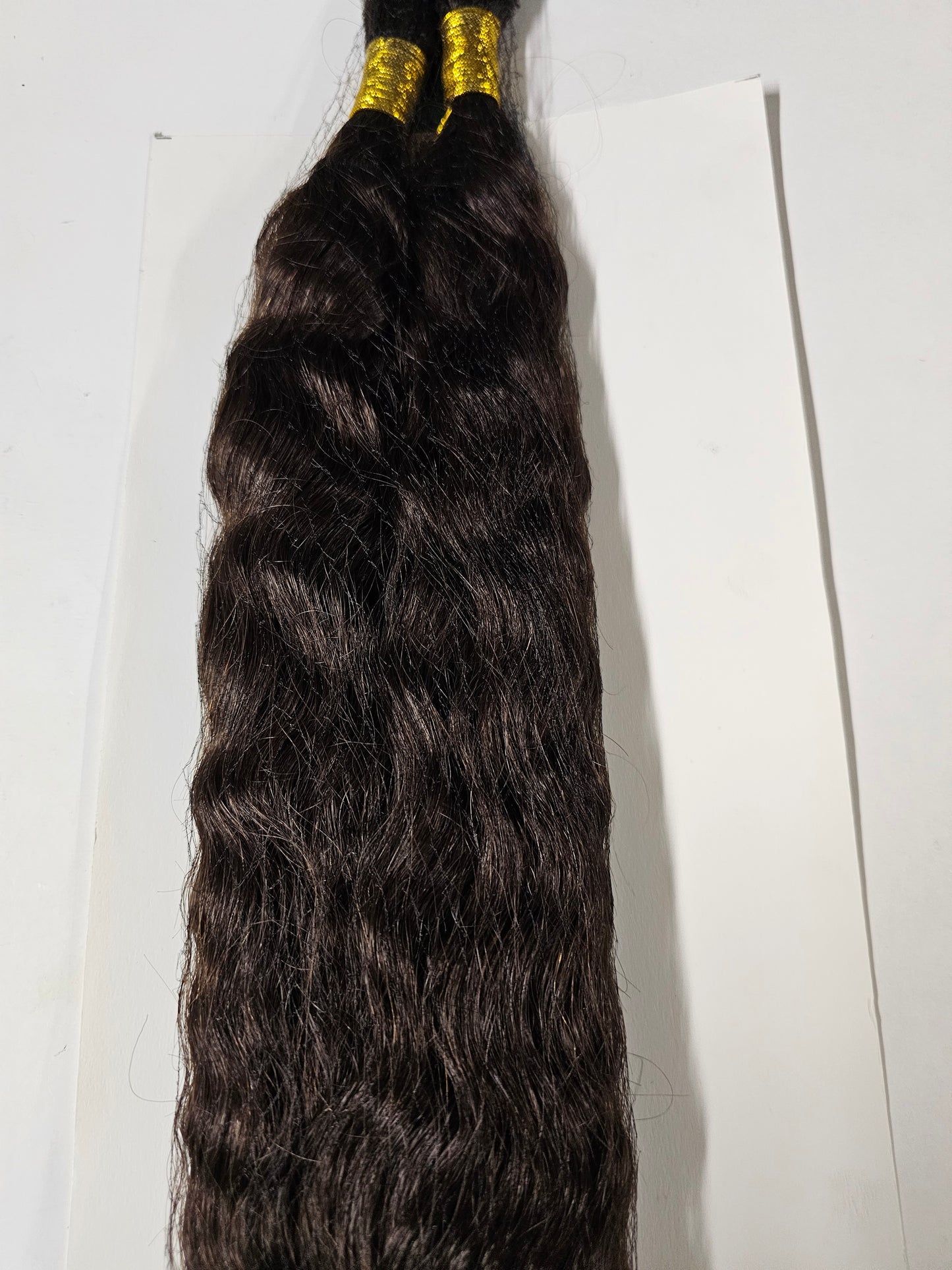 Wet and wavy tangle-free human hair and premium blend super bulk for braiding image 3