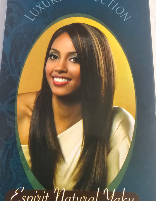 Bobbi Boss Espirit natural yaky premium human hair weave - straight sew-in weft