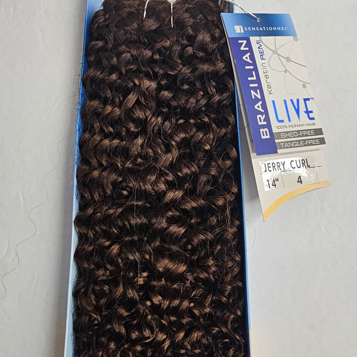 Human hair weave - live brazilian keratin remi - jerry curl - sensationnel