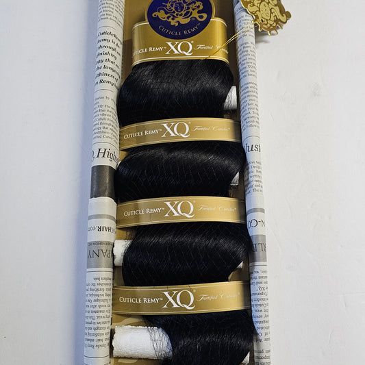 Cuticle remy XQ Sensous wave human hair weave - curly sew-in weft