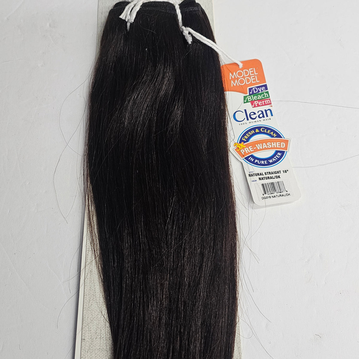 Model model clean natural straight human hair weave - pre-washed - dye - bleach - perm