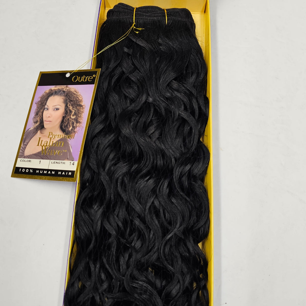 Human hair tangle-free premium italian wave weave; curly sew-in weft. image 3