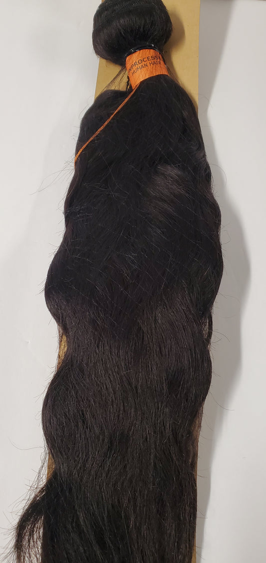 Brazilian virgin remi unprocessed human hair weave; weft; sew-in; wavy. image 1
