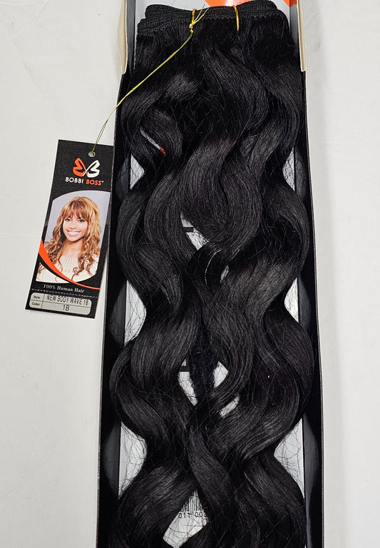 Bobbi Boss human hair new body wave; curly sew-in weft. image 0