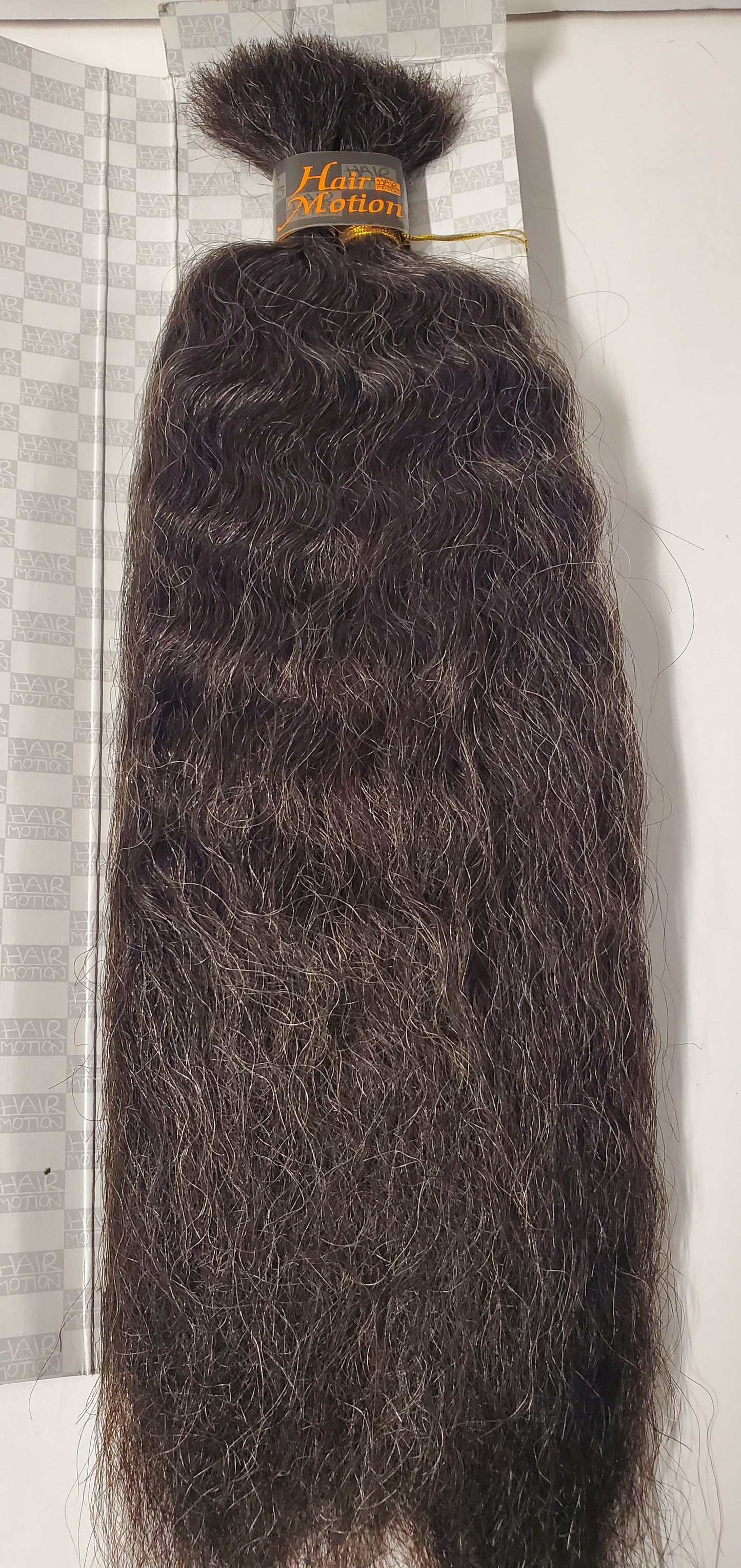 Human hair blended super bulk for braiding; wavy 14 inch color 34. image 2