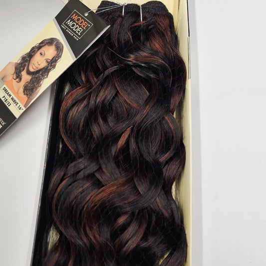 Human hair dream wave tangle-free; curly sew-in weft image 1