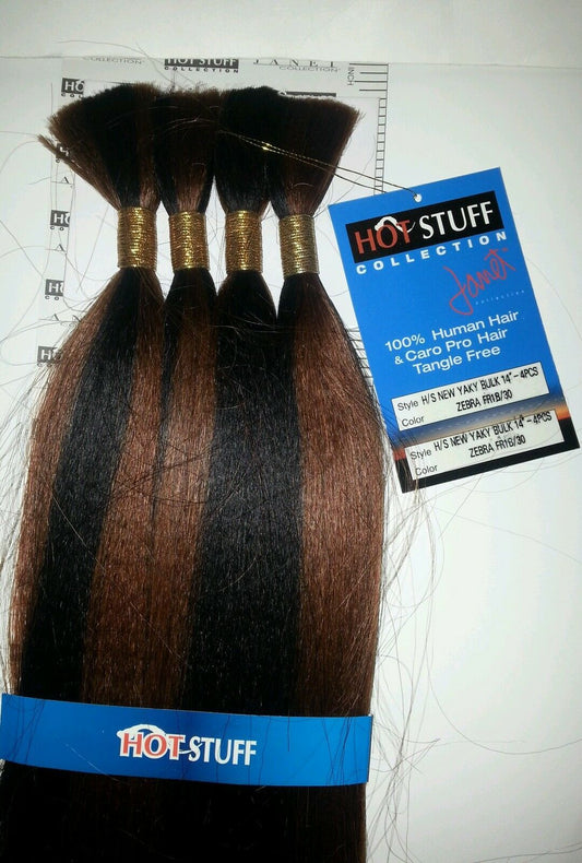 Human hair and caro pro hair tangle free new yaky bulk; straight; for braiding image 1