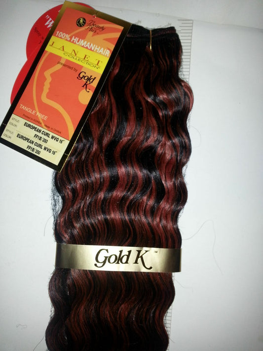 100% human hair tangle free European curl weave; curly; weft; sew-in; Platinum image 0