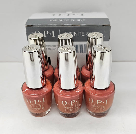 Set of 6 OPI infinite shine; My address is Hollywood; 0.5fl.oz image 0