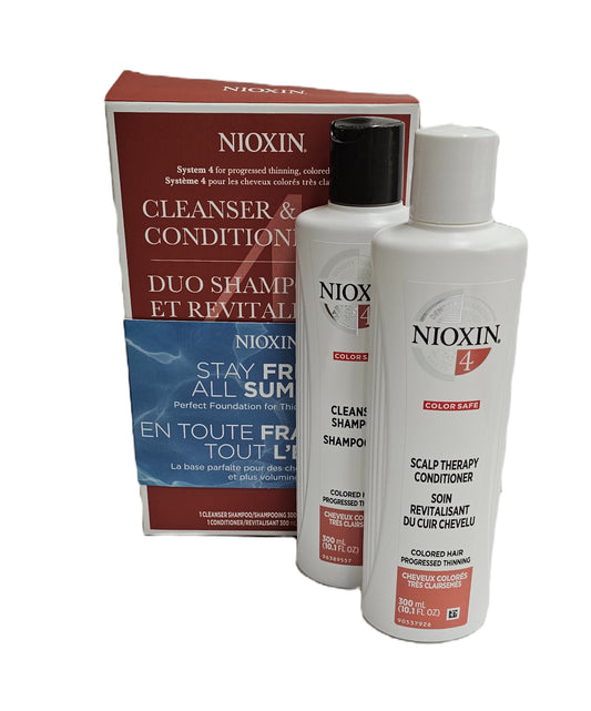 Nioxin 4 Cleanser and conditioner duo; progressed thinning hair, colored hair image 0
