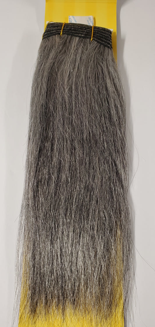 Human hair premium new yaki tangle-free weave; straigt sew-in weft; #51 image 1