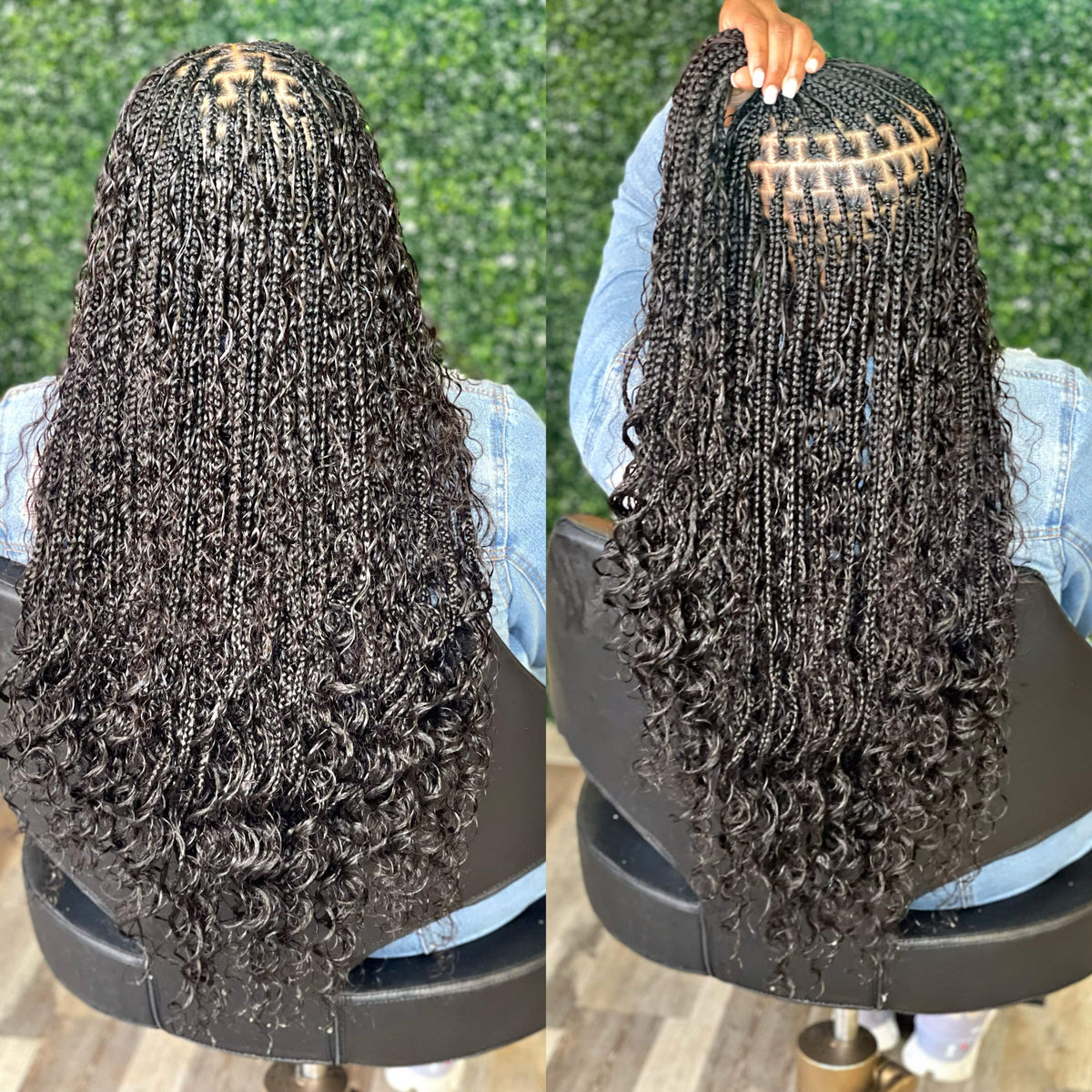 Deep wave human hair bulk for braids styling.