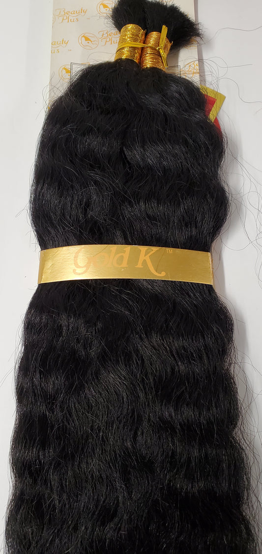 Human hair French refined super bulk tangle-free wet and wavy for braiding; Jan image 0