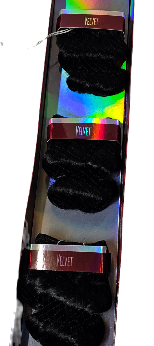 Curly remi human hair for sew-in; retro curl; 3pcs; wefts; Velvet remi image 1