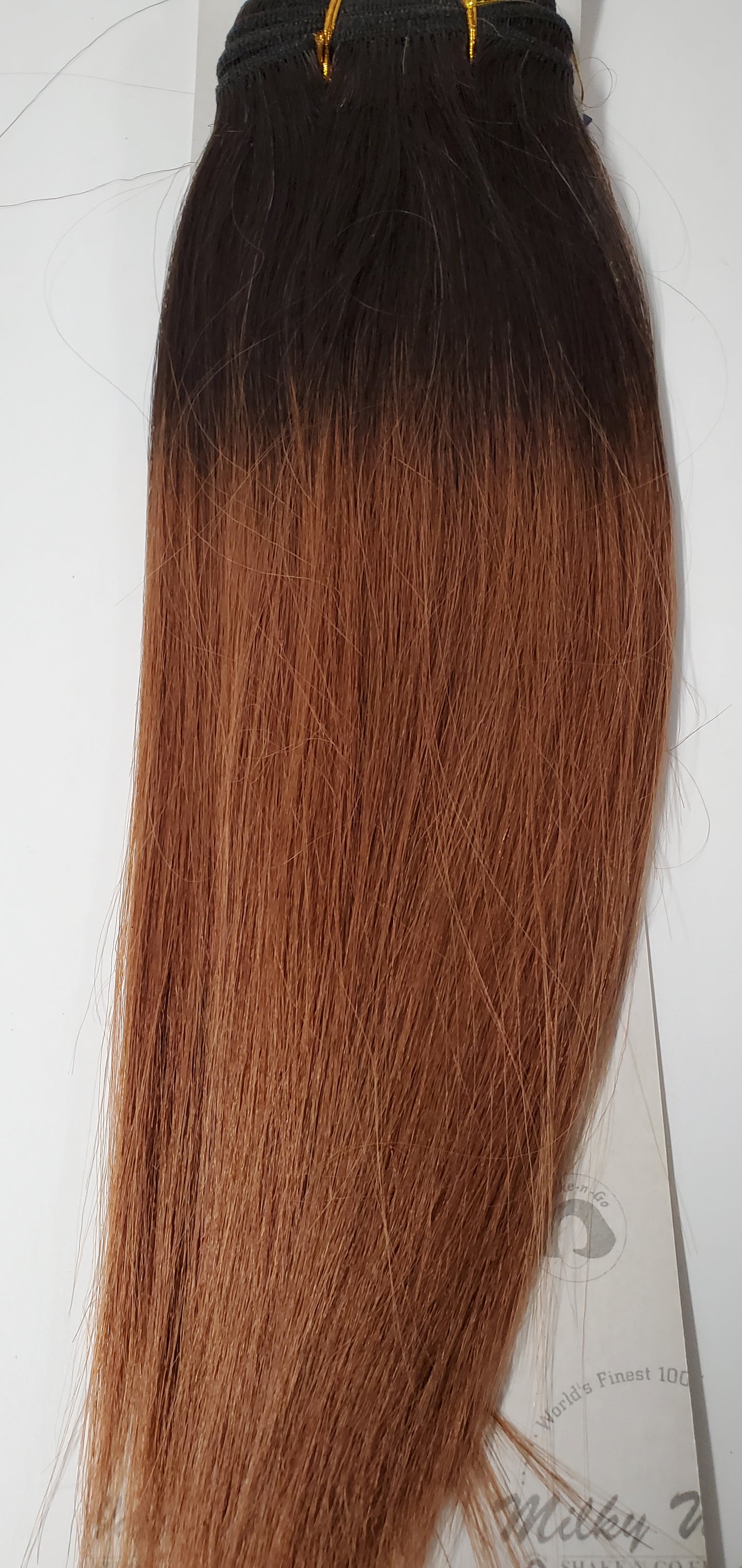 Human hair tangle free yaky weave; straight sew-in weft; Milky way image 6