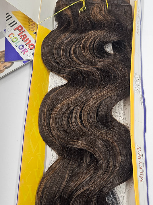 Human hair tangle-free weave finger roll wave; curly sew-in weft. image 1