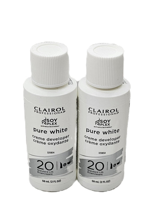 Set of 2 Clairol professional pure white creme developer 20 volume; 2fl.oz x2 image 0
