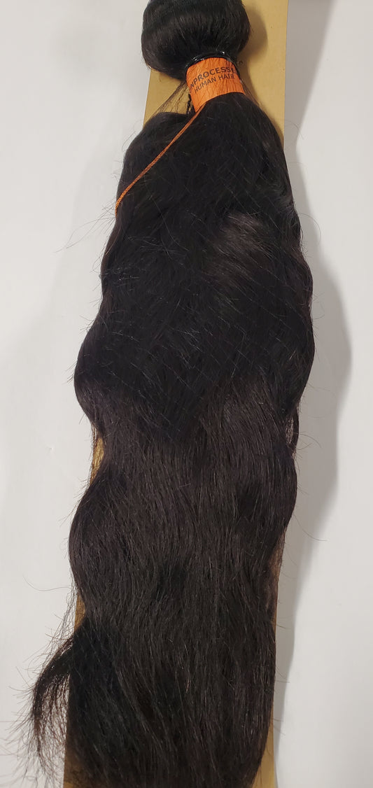 Brazilian virgin remi unprocessed human hair weave; weft; sew-in; wavy. image 0