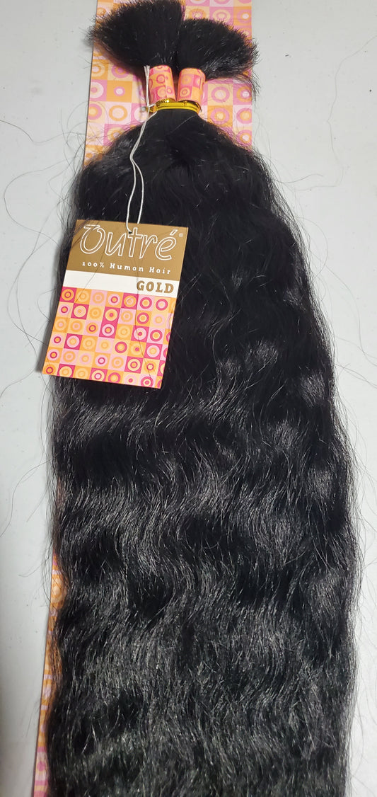100% HUMAN HAIR SUPER WAVE BULK;OUTRE GOLD; BRAIDING;WAVY; FOR WOMEN image 1