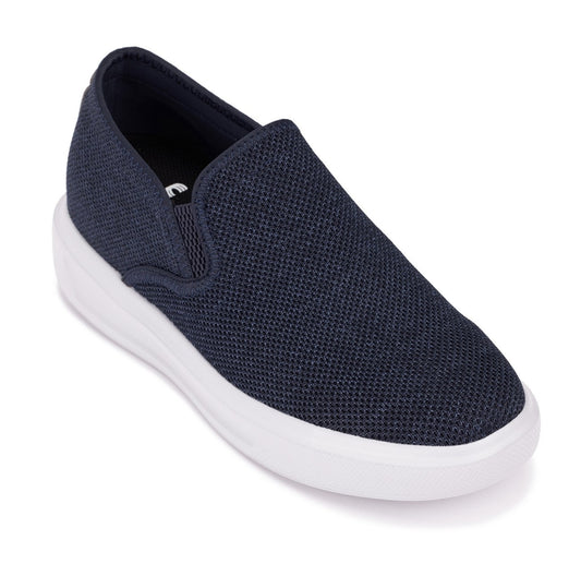 CALTO - X2781 - 2.8 Inches Taller (Navy/Grey Sole) - Lightweight Sneaker Loafers