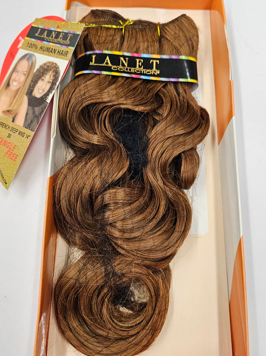 Curly human hair weave tangle-free for sew-in; french deep; wefts. image 1