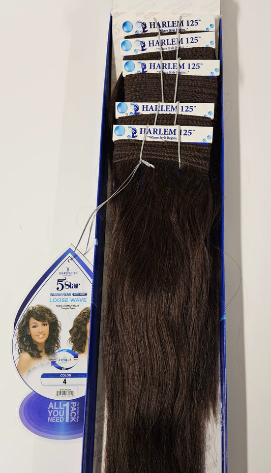 Wet and wavy human hair Indian remi for sew-in; 5 Star; loose wave ; 5pcs; wefts image 1