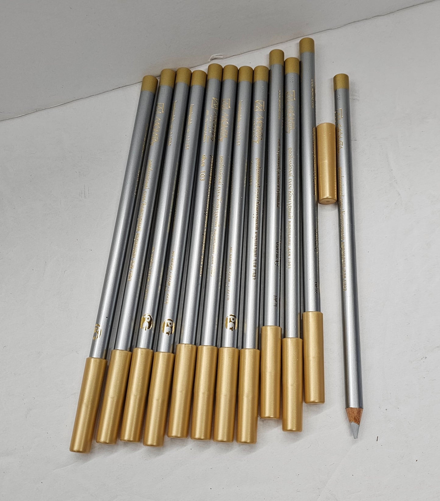 Set of 12 professional eyeliner pencil; Silver; 0.043oz image 2
