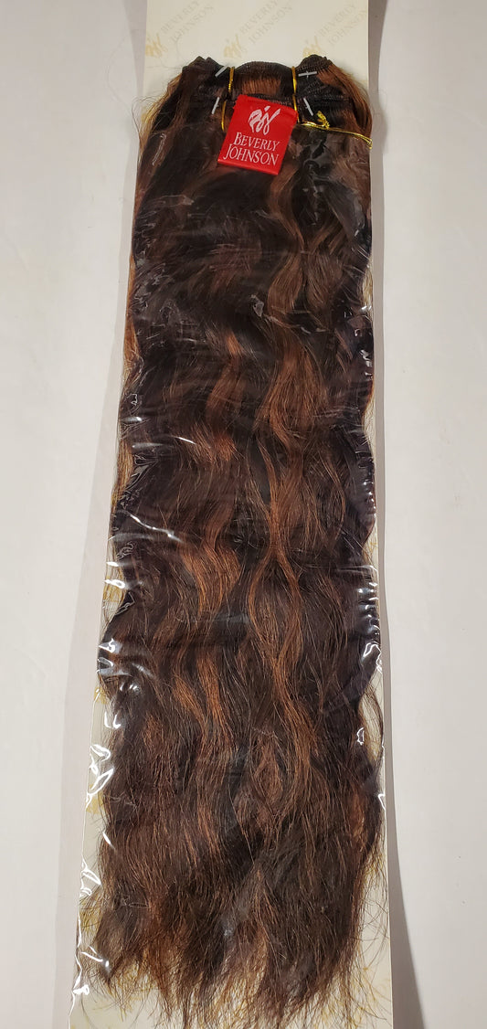 Pure human hair Spanish wave weave; sew-in wavy weft. image 1
