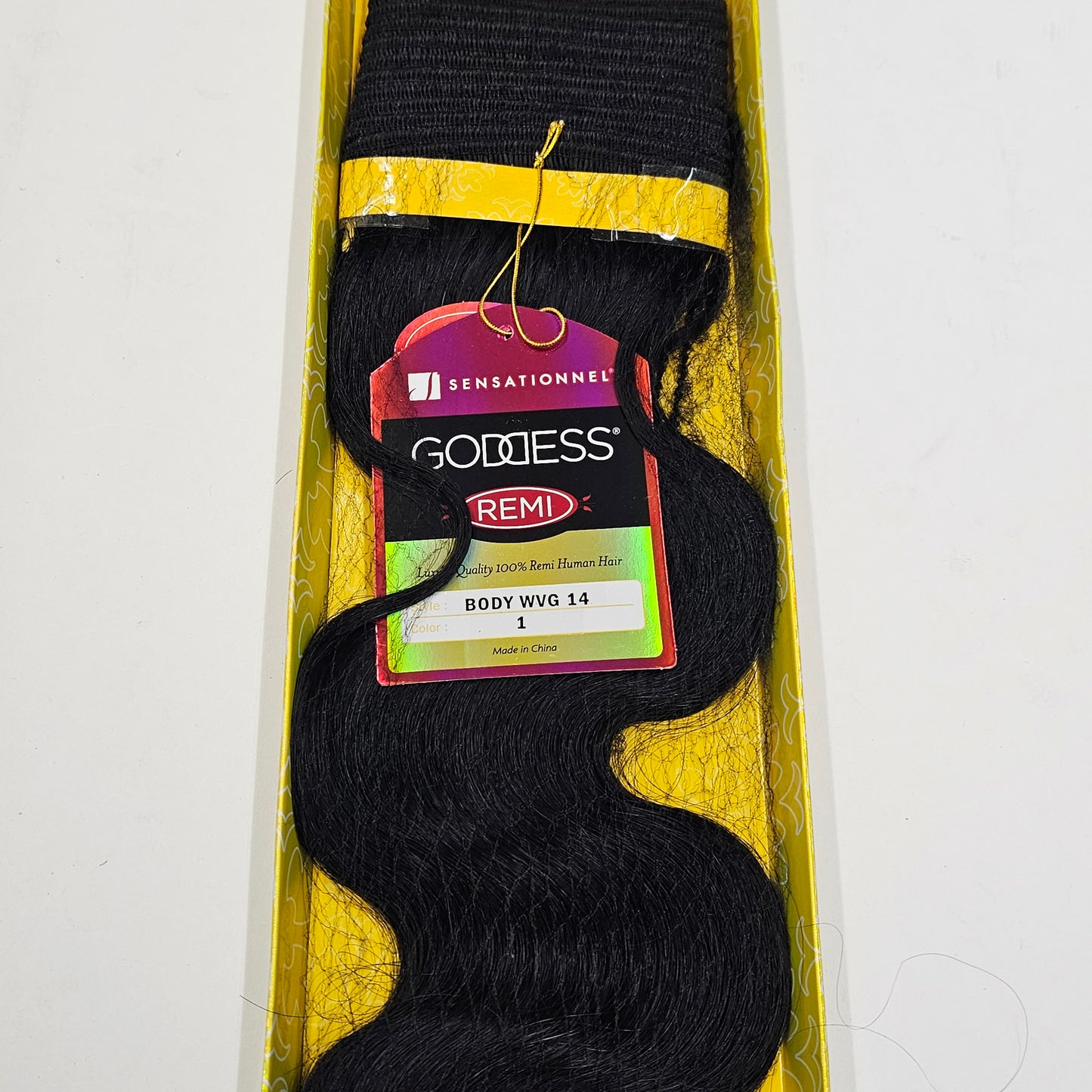 Curly human hair weave tangle-free for sew-in; Goddess remi body wave; wefts image 3