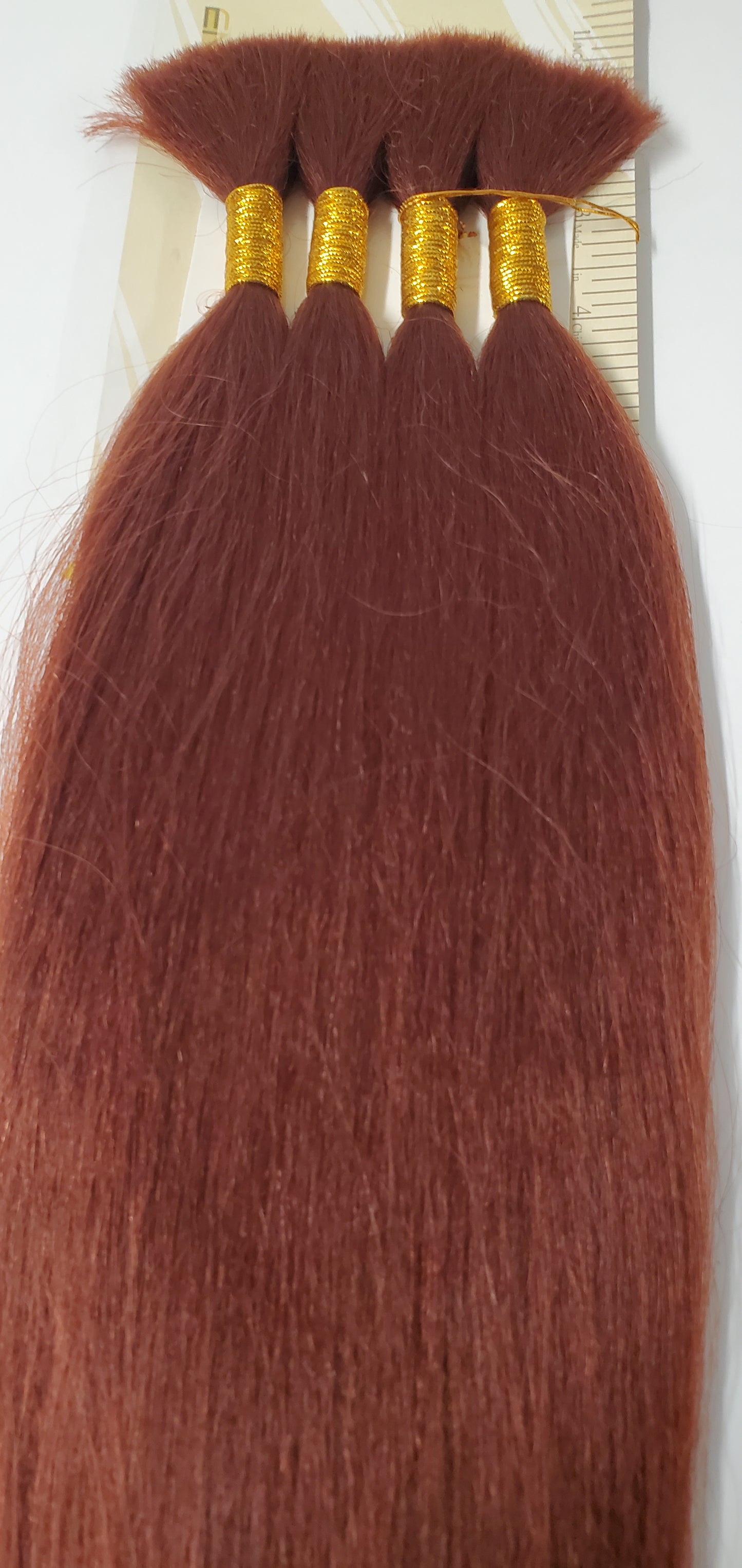 Human hair pro-mix New Yaki bulk straight for braiding; human hair blended. image 6