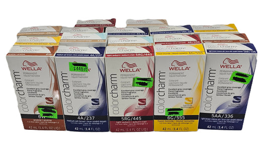 Lot of 96 packs Wella color charm permanent liquid hair color; 1.42fl.oz image 0