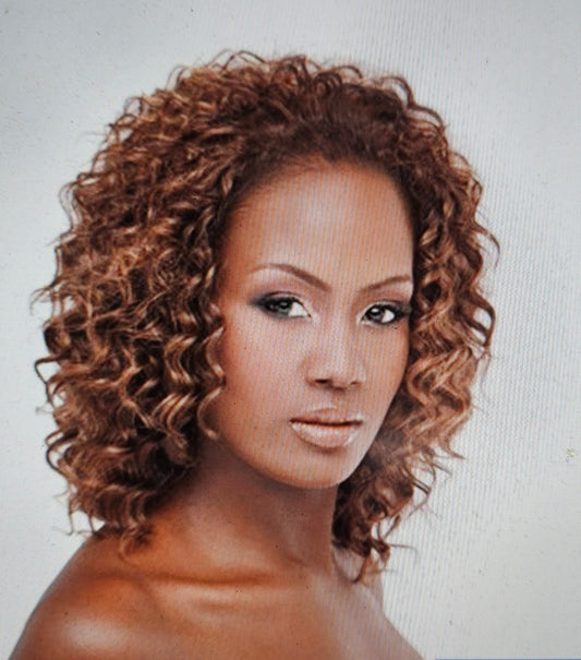Velvet remi human hair weave Abella wave; curly sew-in weft. image 0