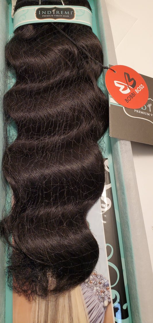 Bobbi Boss indi remi premium virgin human hair weave; ocean wave; weft; sew-in image 1