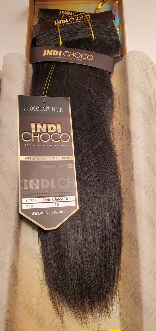 Virgin Indian Remy human hair weave; straight; sew-in; weft; wet and wavy. image 0