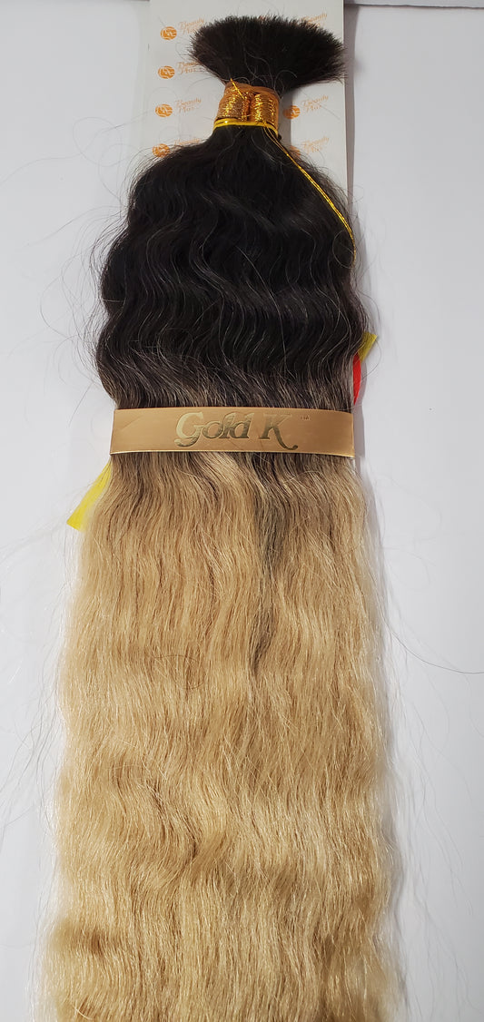 Human hair French refined super bulk tangle-free wet and wavy for braiding. image 1