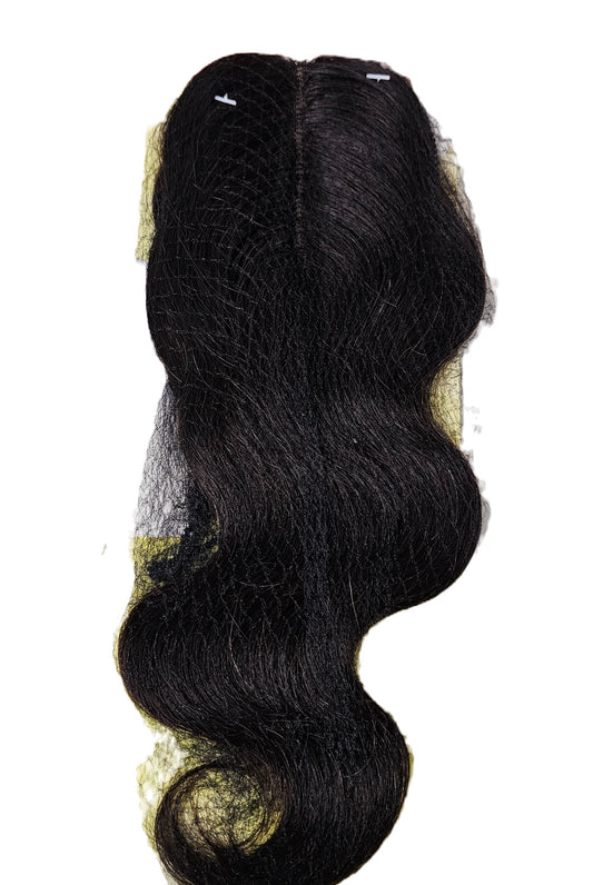 10 inch non-processed human hair lace parting piece. image 0