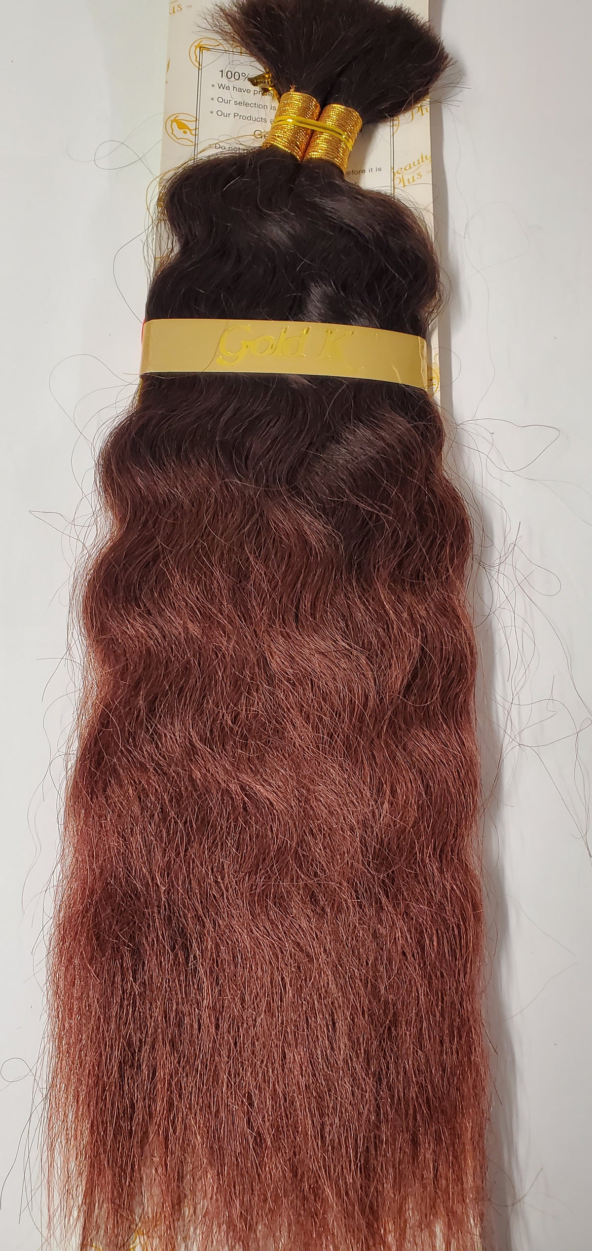 Human hair French refined super bulk tangle-free wet and wavy for braiding; OMB image 1