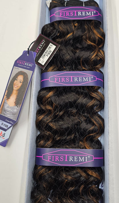 Curly premium remi hair weave; cosmo wave for  sew-in; wefts. image 6