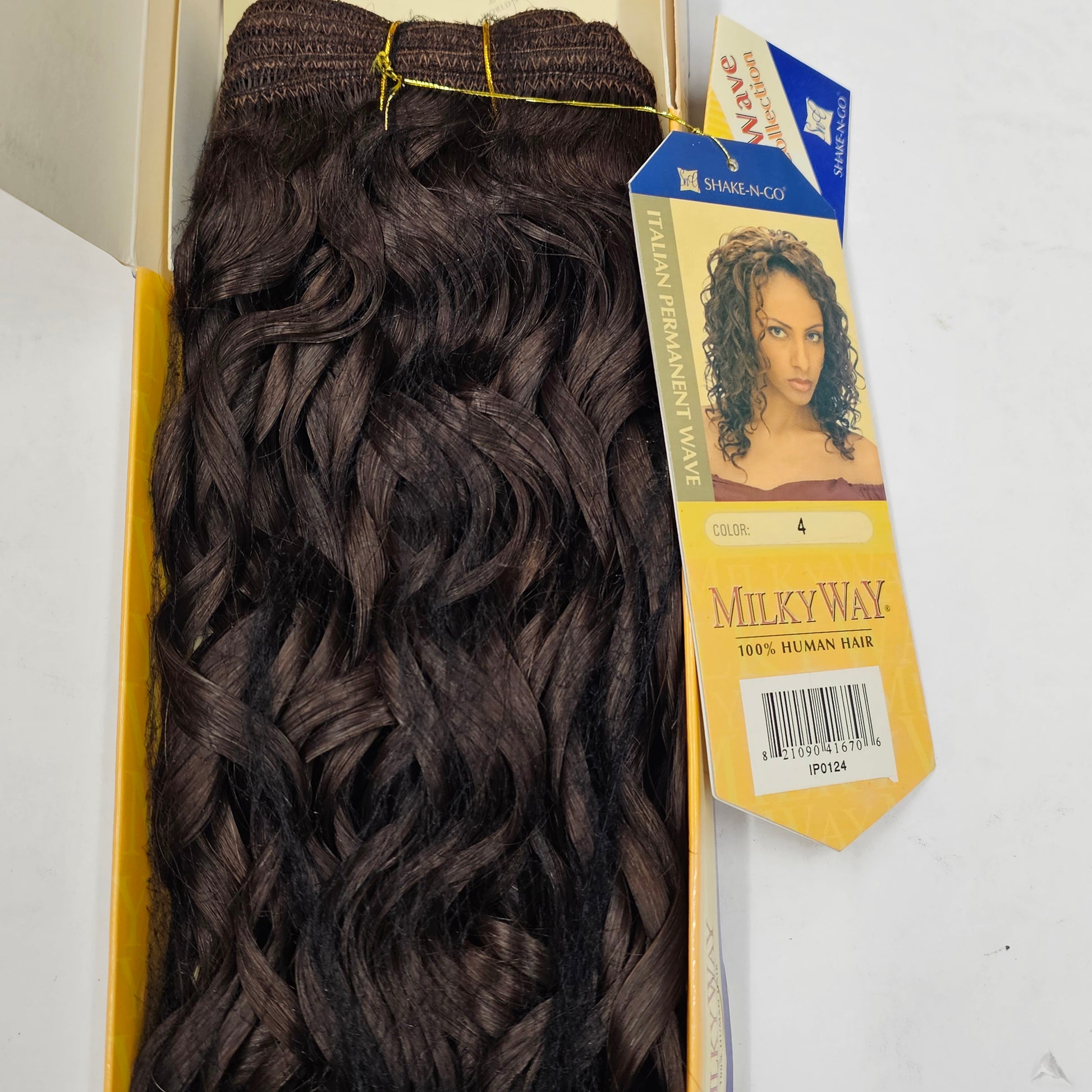 Human hair weave italian perm wave tangle-free; curly sew-in weft. image 2