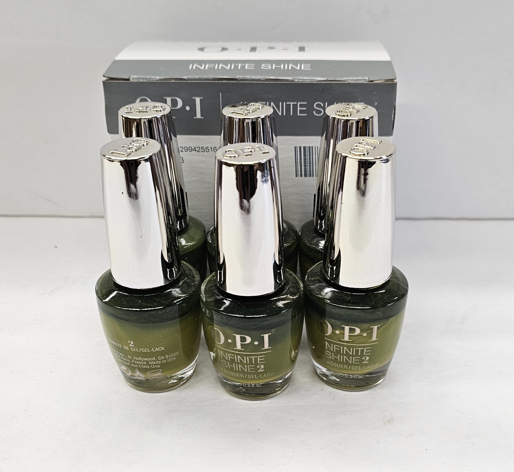 Set of 6 OPI infinite shine; Olive for green; 0.5fl.oz image 1