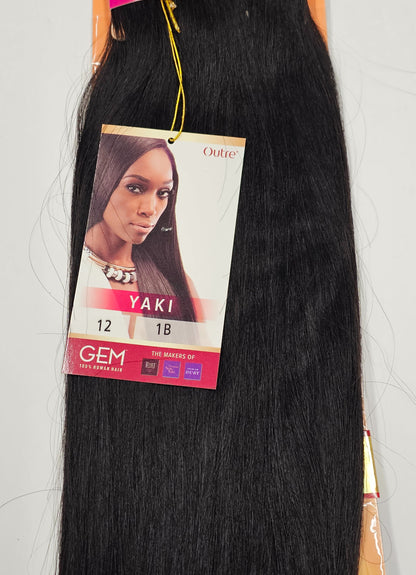 Human hair yaki weave argan oil smooth; shed-free straight sew-in weft. image 7