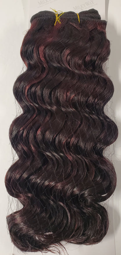 Human hair deep wave weave tangle-free; curly sew-in weft. image 8