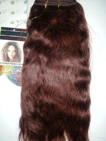 100% human hair tangle free French weaving; wet and wave; wavy; weft; sew-in image 1