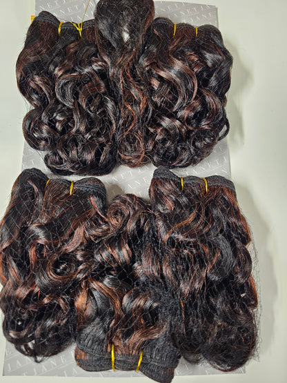 Human hair tangle-free weave; Lento; curly; sew-in; 6pcs. image 3