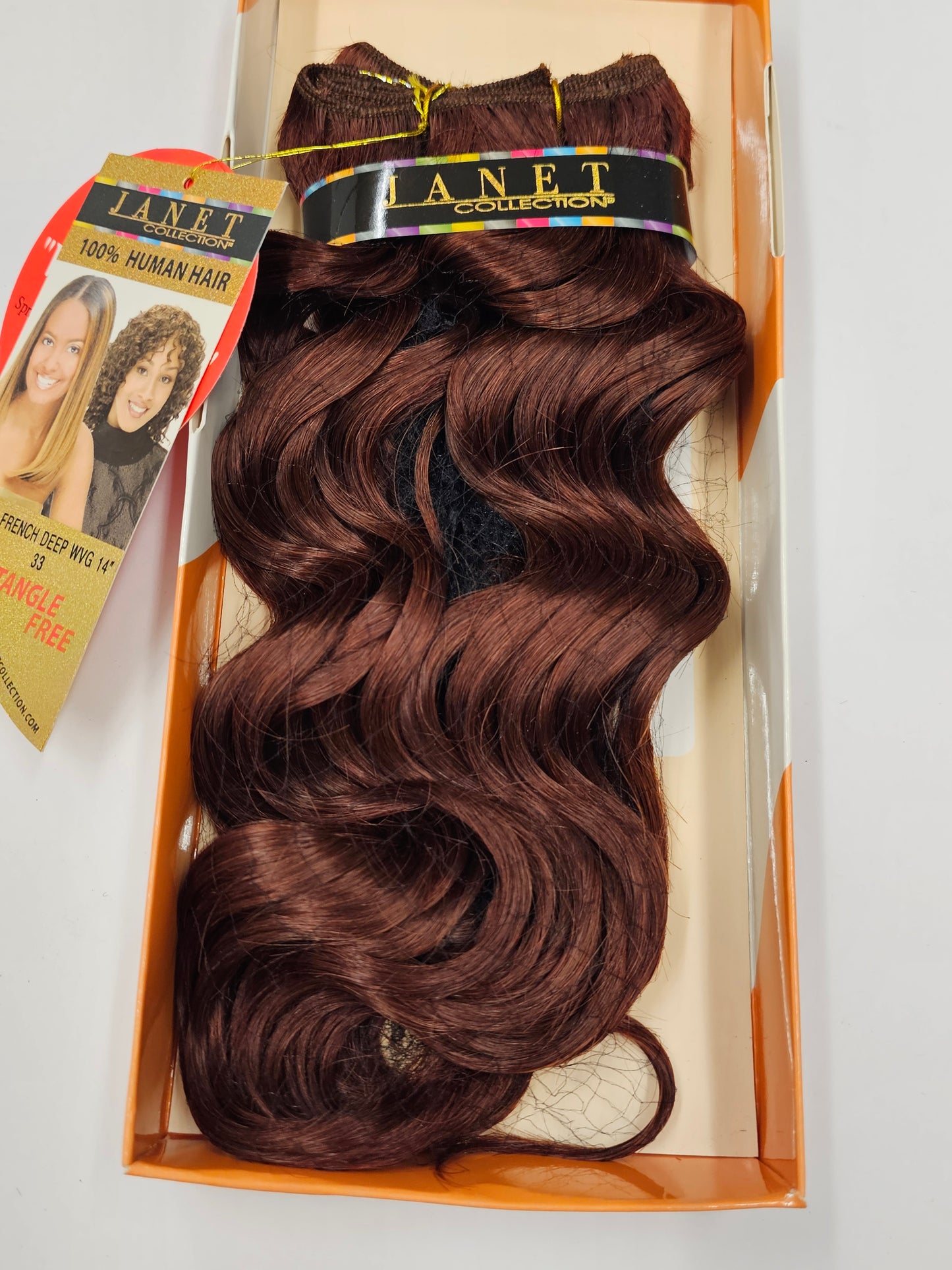 Curly human hair weave tangle-free for sew-in; french deep; wefts. image 2